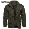 Herrenjacken TACVASEN Oversize Winter Verdicken Fleece Freizeitjacken Herren Baumwolljacke Mantel Multi-Taschen Taktische Jacke Parkas Windjacke 231021