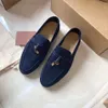 Loro Pianaa Loro Piano LP Shoes Spring LP British Style Men Women Loafers Shoes Suede Leather Luxury Summer Walk Light Princess Aisha General Solid Dress Shoe Plus Siz