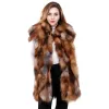 Autumn Winter Women Genuine Real Fox Fur Vest Fashion Soft Warm Casual Jacket Lady Long Style Gilet Outerwear Custom Any