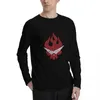 Herenpolo's Gurren Lagann Typografie T-shirts met lange mouwen Zwart T-shirt Sneldrogend Oversized Shirts Anime T-shirt