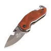 Coltello pieghevole da esterno con marchio X48 Coltello da tasca da campeggio Manico in legno STRUMENTO EDC Lama affilata in acciaio inossidabile Multi usi