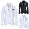 Men's Suits 3 Piece Suit Casual Fashion Solid Color Embroidered Business Gentleman Lapel Big Men Warm Up