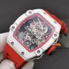 Luksusowy projektant Richrd Mileres Sport Tourbillon RM2702 Pełna obudowa z włókna węglowego Sapphire Crystal Mirror Back Szybkie obracające się sprężyny zapewnia 52 godziny P XR0WC