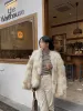 2023 herbst Winter Neue Mode Prominente Stil Importiert Golden Island Fuchs Pelz Licht Luxus Pelz Warm Halten