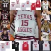 Personalizado Texas A M Aggies Basketball Jersey NCAA College Khris Middleton Alex Caruso Quenton Jackson Henry Coleman III Tyrece Radford Marcus W