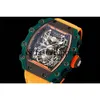 RM021-02 Superclone Actives actives Tourbillon Wristwatch Designer Watch Swiss Standard Movement RM21 Titanium Ceramic Carbon446 Montres de Luxe