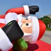 Père Noël gonflable géant populaire à led avec décorations de sacs pour la réunion de noël