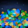 Garden Decorations 100200300pcs Outdoor Yard Luminous Stones Garden Pebbles Glow In Dark Fish Tank Aquarium Decoration Natural Crystals Rocks 231023