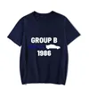 Mens T قمصان 1986 المجموعة B Rally Cars T-Shirt Men Summer Summer Shirt Tshirt عرضة قميص Homme Racing Car Car Graphic Tee Brand