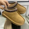 Australien barn småbarn tasman ii tofflor tazz baby skor kastanj päls glider fårskinn skjuling klassisk ultra mini boot vinter mules slip-on mockes tossor yi452