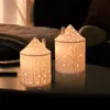 Candle Holders Ceramics Candlestick House Shaped Cup Perfect for Wedding Party Home Decoration Use Exquisite Ceramic DIY Candles 231023