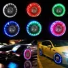 LED CAR CAR WELLE CAP LIGHTS SOLAR مع مستشعر الحركة الملونة LEDING LEDING TIRES GAS CAPS MORTICKECLE ZZ