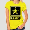 T-shirts pour hommes Us Army Star Badge Logo Chemise Militaire Vert Amérique Soldat Force Armée Casual Lettre Imprimé Qualité 5723A