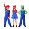 Halloween Costume Women Designer Cosplay Costume Halloween Costume Plumber Cosplay Game Role Play Stage Costume Children's Uniform Skirt Children