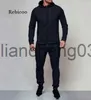 Homens Tracksuits Outono Inverno Homens Tracksuit Jogging Casaco Top Bottom Sport Sweat Suit Hoodie Calças Calças Set J231023