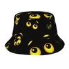 Bérets horreur dessin animé yeux seau chapeau vocation escapade chapeaux trucs pêche pour Camping femmes hommes Bob pliable