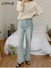 Jeans Femme CJFHJE Large Jambe Droite Femmes Y2K Pantalon Taille Haute Été Coréen Fashioin Bleu Clair Poche Lâche Pantalon Occasionnel Femme