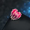 Broszki Unikalny projekt fioletowy gradient miłość broszka wysokiej klasy damskie eleganckie i delikatne pinowe pinki mini serc dodatek