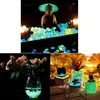 Garden Decorations 100pcs Garden Decor Luminous Stones Glow In The Dark Decorative Pebbles Outdoor Fish Tank Decoration Aquarium Accessories 231023