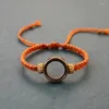 Braccialetti con ciondoli Bracciale con medaglione in acciaio inossidabile da 1 pezzo con cordino regolabile fatto a mano Medaglioni con ciondoli galleggianti Regalo per la creazione di gioielli fai da te