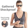 Yoga Outfit Sous-vêtements à glissière avant Soutien-gorge de sport Femmes Gilet Antichoc Respirant Courir Fitness Brassière sans couture Bralette sans fil