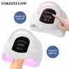 Nail Dryers BM-8 300W 72LEDs Nail Dryer Lamp UV LED Nail Lamp No Black Hands For Drying Nail Gel Polish Portable Design Nail Lamp 231020