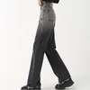 Jeans pour femmes Femmes Casual Baggy Élégant Minceur Taille Haute Pantalon Confortable Couleur Dégradée Coréen Streetwear Denim Pantalon