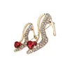 Brooches Sweater High Heels Brooch Miss Accessories Women Jewelry Rhinestone Crafts Portable Rose