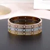 Nouveaux Bracelets De Luxe en acier inoxydable, breloques à vis, pleins de diamants, pour filles et hommes