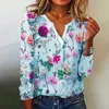 Etnische kleding Dames bloemenprintblouses Vrouwelijke zomer Dunne blouse Shirt Geschikt voor vrienden verzamelen Slijtage NIN668