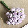 Dekorativa blommor 27 huvuden Artificial Camellia Peony Rose Bouquet Brud Flower for Wedding Party Home Decoration