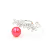 Smyckesinställningar CR -smycken S925 Sterling Sier CZ Flower Design Pearl Ring Fittings/Accessoarer/Mounts for Women Diy PS4MJZ059 Drop DHB4T