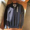 Tommyhilfiger Designer la veste est élégante et de haute qualité luxe automne/hiver hommes demi-fermeture éclair col haut pull en tricot