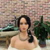 USA Magazijn Gratis schip 2 stks/partij Vrouwelijke Mannequins Hoofd Lange Hals Model Hoofd Haar Displayer Voor Pruik Hoed Sjaal Zonder make-up
