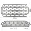 Tito Titanyum Barbekü Meat Izgara Taşınabilir Ultralight yapışmaz et ızgara ızgara ızgara, ev bahçesi açık kamp piknik yürüyüş kömürü saklama çantası ile