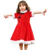 Cosplay Sukienka świąteczna Kobieta designerska sukienka Cosplay-Child Sukienka China Red Cestive Dress Style z szalem Nowy Rok-dziecko sukienki rodzic-dziecko