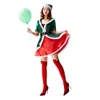 Costume cosplay di Natale Costume cosplay da donna di design Elfo verde Festa di ruolo Carnevale Cosplay Elfo verde Performance Dress Girl