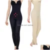 Vita Pancia Shaper Pancia Pantaloni Piatti Dimagranti Legging Donne Coscia Trimmer Gambe Correttive Senza Soluzione di Continuità Alto Controllo Mutandine Morbide Goccia D Dh16B