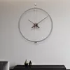 Horloges murales Grande Espagne Horloge de luxe en métal 3D Clcoks Décor à la maison Noyer Salon Vintage Montre Moderne Decorarion ZY50GZ