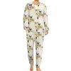 Mäns sömnkläder chihuahua pyjamas dagliga husdjur casual hemdräkt manlig 2 bit design långärmad trendig stor storlek uppsättning