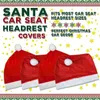 Conjunto de silla de coche de Navidad Decoraciones del día Accesorios del conjunto de silla de respaldo de coche