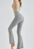 2024 Lu Lu Yoga Women Flare Pantsbed Babecut Leggingi wysoko pasażerskie rozłębia