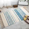 Teppiche, nordische Fußmatten aus Baumwolle und Leinen, ethnische Fußmatten, rutschfest im Schlafzimmer