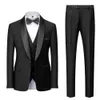 Herrenanzüge Blazer Männer Mariage Farbblock Kragen Anzüge Jacke Hose Weste Männlich Business Casual Hochzeit Blazer Mantel Weste Hosen 3-teiliges Set 231023