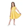 Mädchen Kleider Kinder Kleinkind Baby Mädchen Frühling Sommer Print Rüschen Ärmelloses Gürtel Kleid Skater