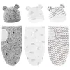 Одеяла, хлопковый спальный мешок, детское пеленальное одеяло, набор шапок, регулируемый мягкий муслиновый спальный мешок для младенцев 0-6 месяцев