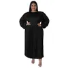 Plusstorlekar Eleganta klänningar för kvinnor Autumn Winter Maxi Dress Ladies Traditionella kläder Fairy Party Dreaes Plus Size 231023