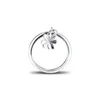 Anelli a grappolo in autentico argento sterling 925 per le donne, anelli con trifoglio, gioielli da sposa, regalo, anelli all'ingrosso