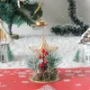 Świecane uchwyty świąteczne kutego żelaza świecznika Święta Święta płaszczyzna Snowflake Star Elk Tree Holder Home Xmas Rok Table Ornament 231023