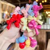 Saç Aksesuarları 2 PCS SET Şeker Renkleri Küçük Top Kelebek Yay Uzun Elastik Band Kız Çocuklar Sevimli Kawaii Peri Prenses Ponytail Kauçuk Bağlar